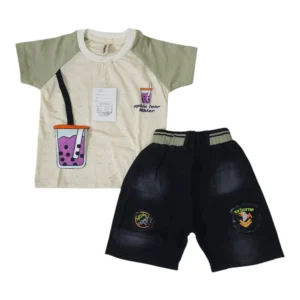 Stylish Baby Boy Summer Outfit 6-12 Months – Shirt & Short Set