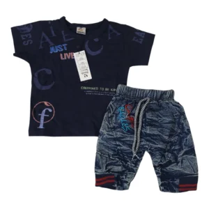 Stylish Baby Boy Summer Outfit 6-12 Months – Shirt & Short Set