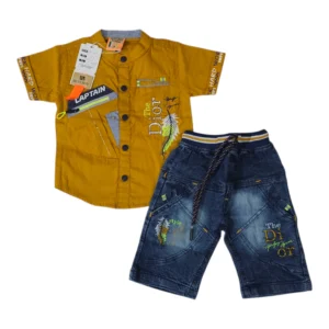 Stylish Baby Boy Summer Outfit 6-12 Months – Shirt & Short Set