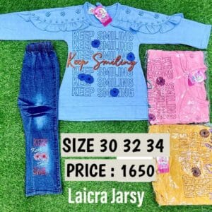 Girls suite with jeans 30to34