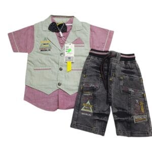 boys 4 pcs nikker shirt high quality
