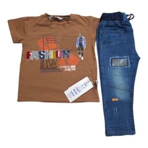 boys half sleeve shirt with full pent