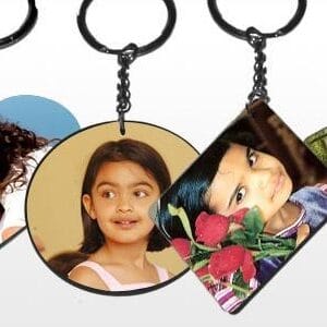 MDF Double Side Key Ring – Square, Egg, Number Plate, Round & Heart Shapes – Customised
