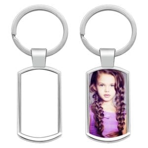 Metal Strip Key Ring – Silver Body – Customised