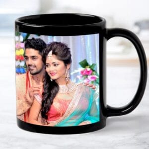 Patch Mug – Blue & Black – Customised Ceramic Mug