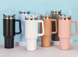 1200ml Mega Tumbler – Black & White – Customised