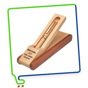 Wood Imported Pencil + Holder – Premium Wooden Set – Customised