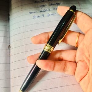 Metal Golden & Black Ball Pen (G009) – Golden – Customised