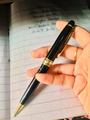 Metal Golden & Black Ball Pen (G009) – Golden – Customised