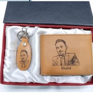 Imported Wallet + Keychain + Box (Samal) – Egg Shape Keychain – Customised