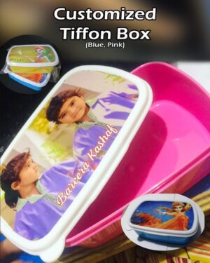 Tiffon Box – Pink & Blue – Customised
